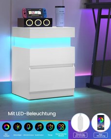 Set dvoch nočných stolíkov KAILYN LET840WB01 (2 ks)