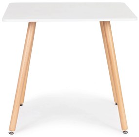 Moderný drevený štvorcový kuchynský stôl 80x80 cm