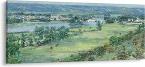Obraz - Theodore Robinson, The Valley of the Seine, From the Hills of Giverny, reprodukcia (120x50 cm)