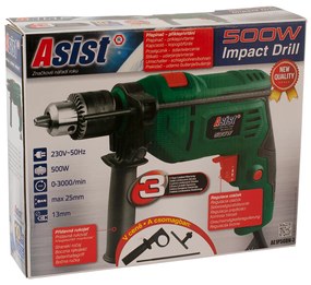 ASIST Príklepová vŕtačka 500W, 13mm