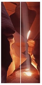 Súprava posuvnej záclony - Svetelná šachta v Antelope Canyon  -2 panely
