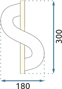 Nástěnné LED svítidlo G032-W zlaté/neutrální bílá