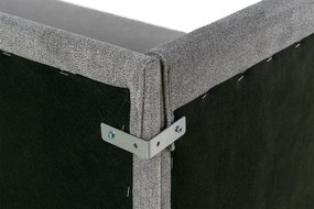 Posteľ Leo s čelami, 90x200, Ľavá, sivá (A55, 90cm, deska/ella, noha E)