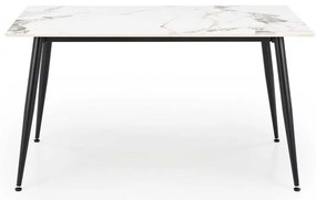 Jedálenský stôl Webster 140 cm, mramor / čierna