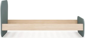 Sivozelená detská posteľ v dekore borovice s roštom 90x190 cm Esteban – Marckeric