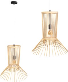 Toolight Toolight, stropné svietidlo 1xE27 APP1457-1CP, prírodná hnedá-čierna, OSW-00931