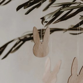 Eulenschnitt Veľkonočná ozdoba Rabbit Natural – set 8 ks