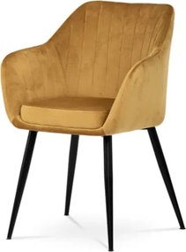 Jedálenská stolička Autronic 58x84 cm žltá látka PIKA YEL4