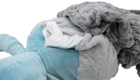 Plyšový MEDVEDÍK BOB s detskou dekou vo vnútri modrý