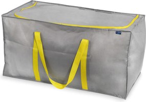 Domo Living Pevný úložný vak na zips 180 l JOTTA DOMO, 45 x 90 x 45 cm, sivo-žltý