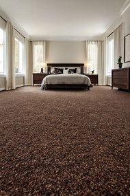 Ideal, Koberec metráž Metro 5282, na mieru, šíře 3m,4m, hnedá, filc, chodba / predsieň