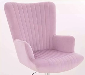 LuxuryForm DESIGN Kreslo AMADEO VELUR na čiernom kríži - levanduľa