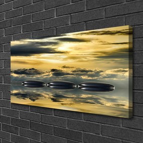 Obraz na plátne Kamene voda umenie 125x50 cm