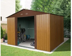 Záhradný domček BestBerg ZDB-7D / 7,2 m² / 301 x 238 x 214 cm / červené drevo / hnedá