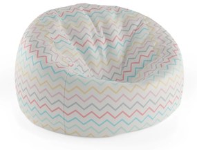 Sablio Sedací vak Cocoon Šesťfarebný cikcak - 75 x 45 x 35 cm