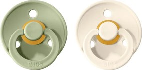 BIBS Colour cumlíky z prírodného kaučuku veľkosť 1: Sage - Ivory