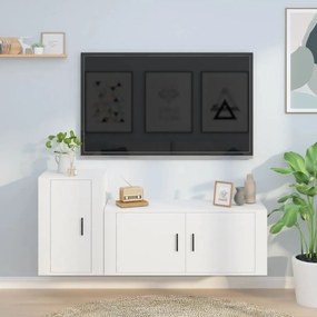 2-dielna súprava TV skriniek biela kompozitné drevo 3188478