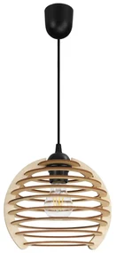 Závesné svietidlo Timber, 1x drevené tienidlo, lp, n