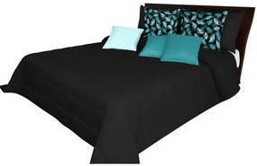 Čierna denná deka na posteľ Šírka: 200 cm | Dĺžka: 220 cm