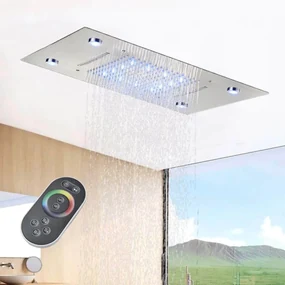 LED Stropná Sprcha S304 - Chrómová