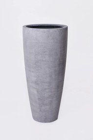 Kvetináč CITY, sklolaminát, výška 80 cm, betón design, sivý