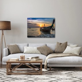 Obraz lode pri brehu (70x50 cm)