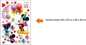 Veselá Stena Samolepka Mickey Mouse a Minnie Veľkosť: 75 x 120 cm
