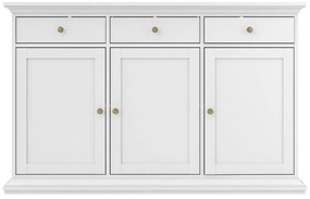 Biela nízka komoda 144x92 cm Paris – Tvilum