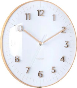 Nástenné dizajnové hodiny Karlsson Esencia Dome KA6110WH (30 cm)
