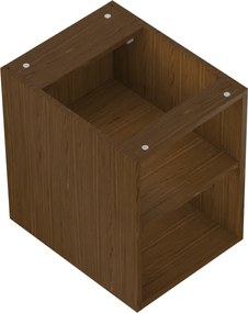 Mexen Box-A, otvorená skrinka s policou 35 cm, orech, 91AX2-0350-470-0-86