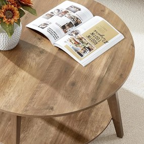 Konferenčný stolík NORDIC, 80x45cm, hnedá Vasagle