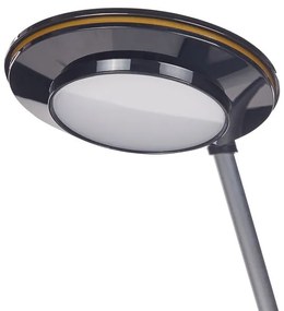 Kovová stolná LED lampa čierna/strieborná CORVUS Beliani