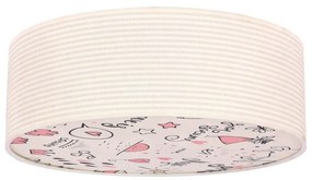 Detské stropné svietidlo KIDDY 2xE27/40W/230V béžová/ružová