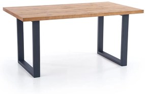 Rozkladací jedálenský stôl Perez - dub svetlý / čierna