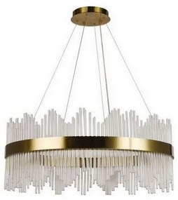 LED Stmievateľný luster na lanku LED/110W/230V 3000-6500K zlatá + diaľkové ovládanie