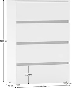 Komoda PARMAD, biela