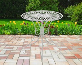 Kovový stôl GS13437402 - Biela antik