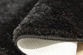 Kúpeľňový koberček Malmo čierny, kruh