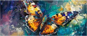 Obraz - Motýľ, olejomaľba (120x50 cm)
