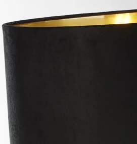 Searchlight EU81214BK - Stolná lampa WHITBY 1xE27/10W/230V čierna/zlatá