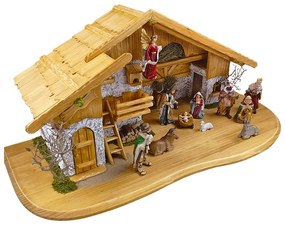 AMADEA Drevený betlehem s figúrkami 80 cm