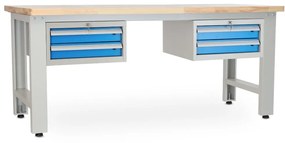 Dielenský stôl Solid OAK-22, 210 cm, 2 závesné boxy, dub