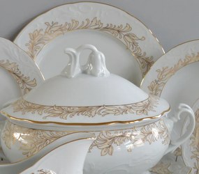 Thun obedová súprava  Tulip zlatá 27-dielná