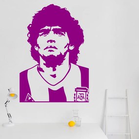 Veselá Stena Samolepka Diego Maradona Farba: fialová, Veľkosť: 40 x 28 cm