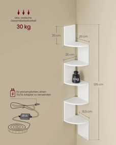 Rohová polica s LED osvetlením LBC630W01