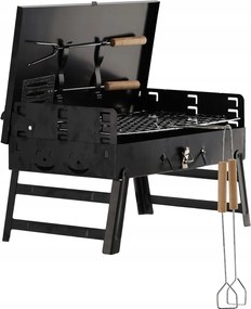 CH Skladací prenosný gril na drevené uhlie s príslušenstvom