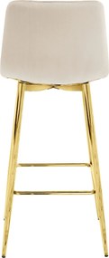 TRENDIE Zamatová barová stolička Bari béžová