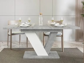 Rozkladací jedálenský stôl Granger (čierny mramor royal + lesk čierny) (pre 2-6 osôb). Vlastná spoľahlivá doprava až k Vám domov. 1105383