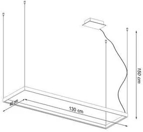 Závesné LED svietidlo Tuula l, 1x LED 50w, 3000k, b