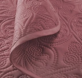Prešívaný prehoz na posteľ 240 x 260 cm do spálne v indickej ružovej farbe